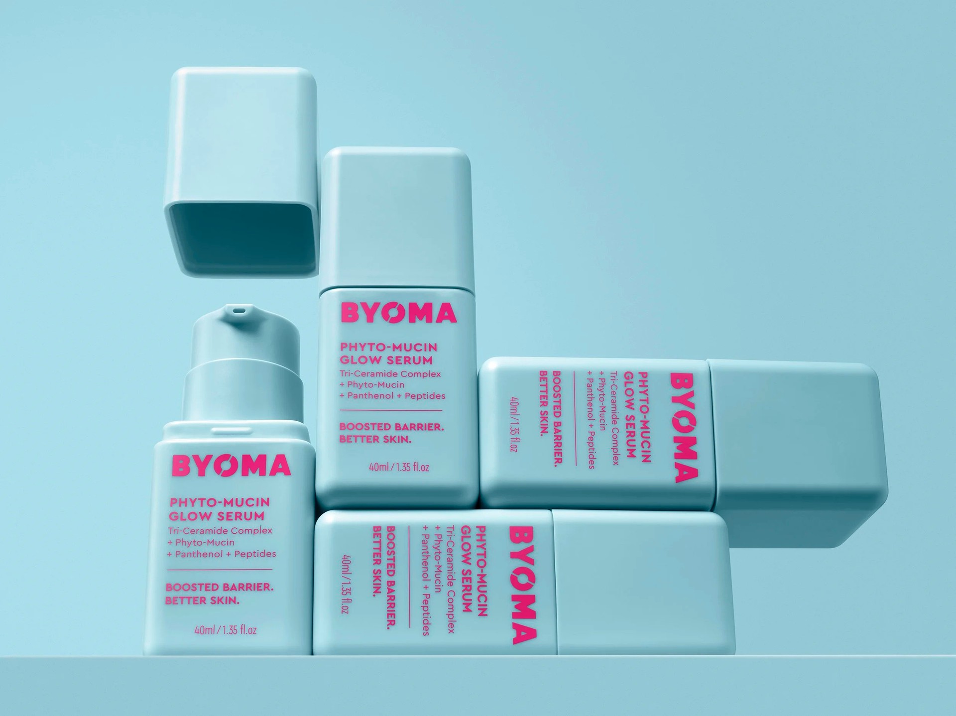 Serum căng bóng da Byoma Phyto-Mucin Glow Serum