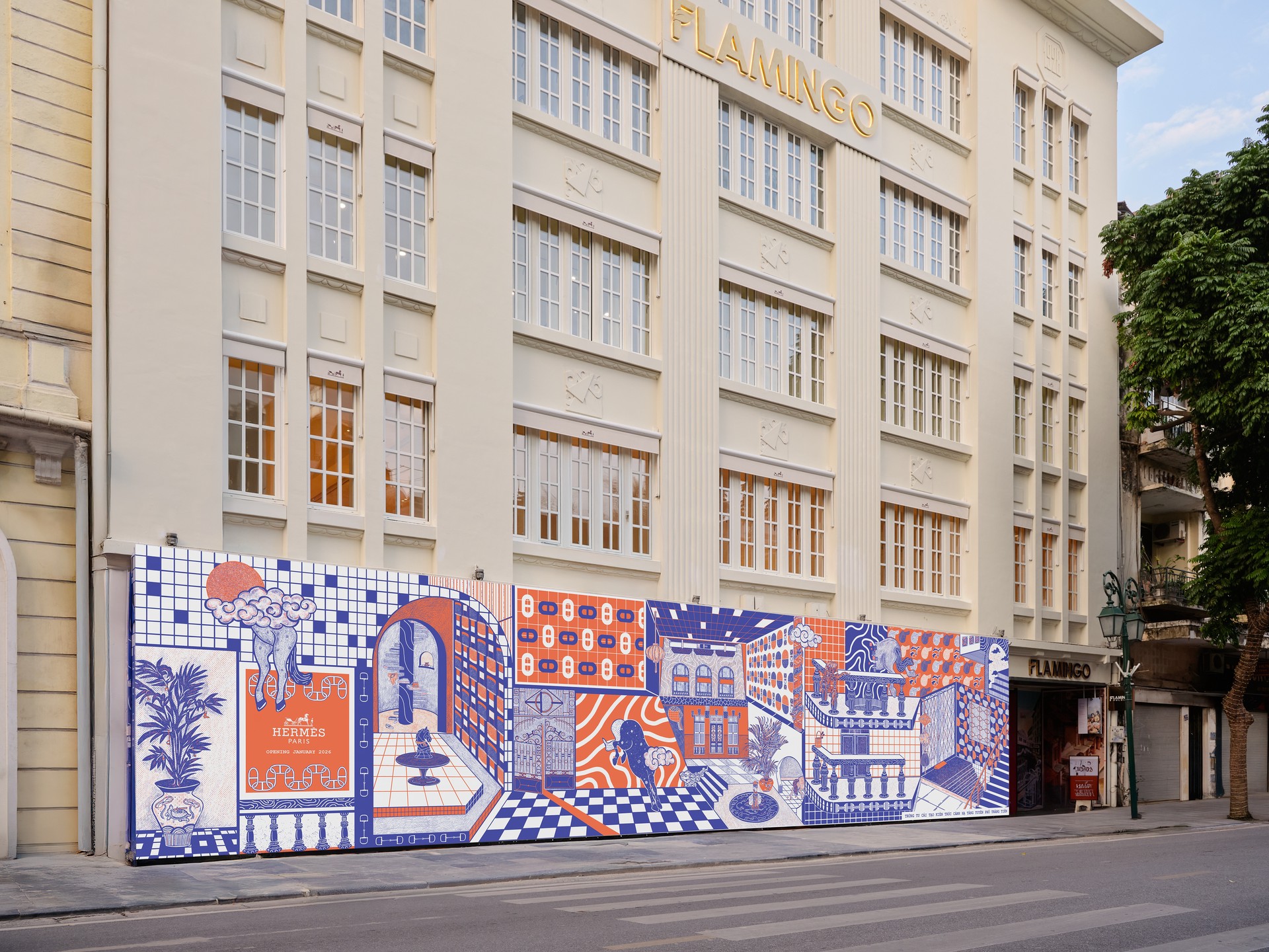 Hinh anh Hermès chuẩn bị cho diện mạo mới tại Tràng Tiền, Hà Nội 1