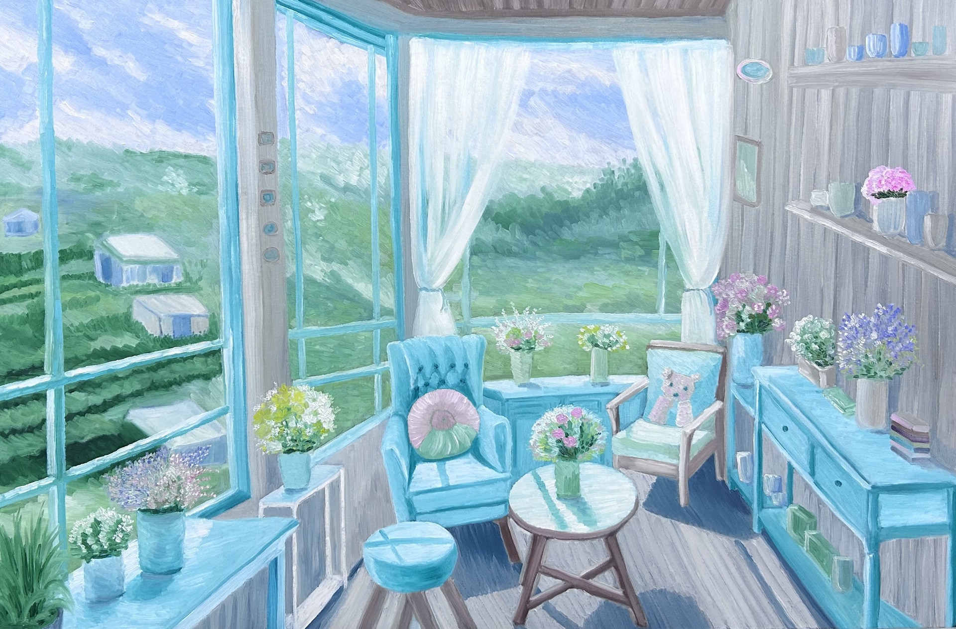 Hinh anh Flora Đỗ và những đêm trắng vẽ ánh sáng thiền lên toan 1