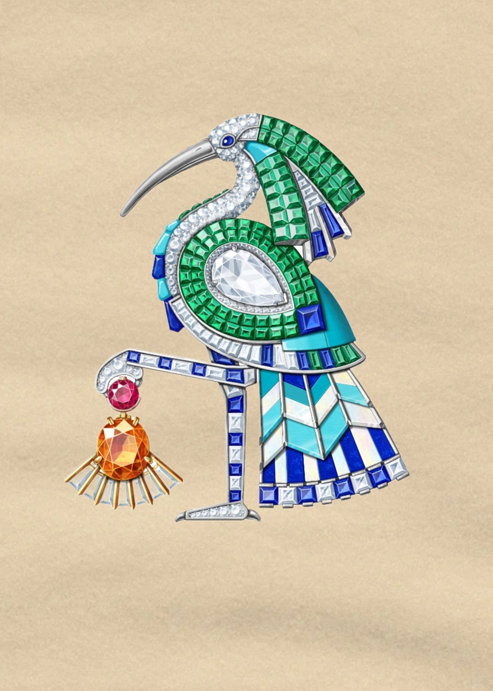 Hinh anh Van Cleef & Arpels tái hiện vẻ đẹp Ai Cập cổ đại qua ngôn ngữ đá quý 9