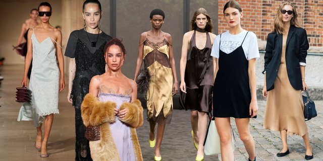 Slip dress thập niên 90 – từ nội y thành 'trang chủ' mùa thu 2025