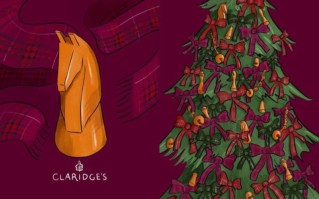 Đón xem cây thông giáng sinh từ 600 chiếc nơ Burberry ở Claridge’s 