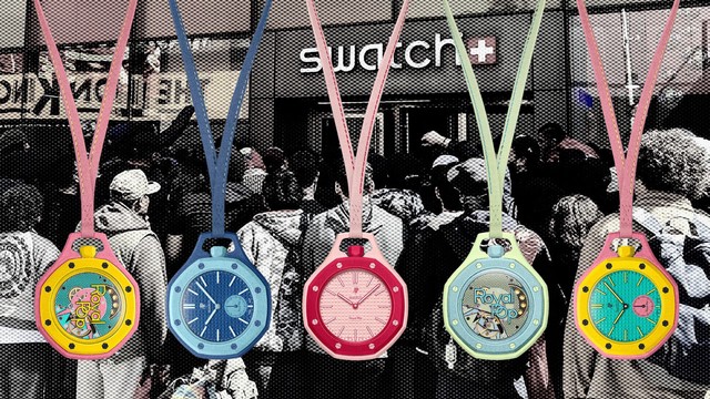 Royal Pop: “Cú bắt tay” khuấy động Times Square của Swatch và Audemars Piguet