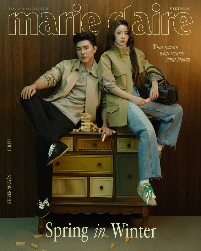 Marie Claire Flagship Cover - Spring in Winter | Chi Pu x Steven Nguyễn